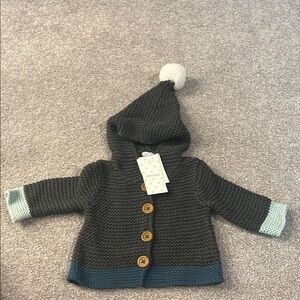 Nordstrom Gray Knit Baby Sweater